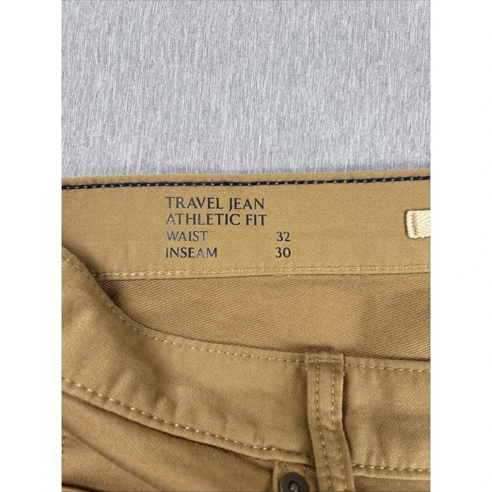 Banana Republic Travel Jean Pants Mens Size 32 x‎ 30 Athletic Fit Stretch Tan